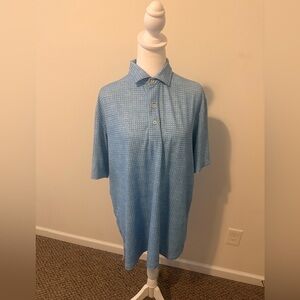 johnnie-O Sky Blue Polo Shirt Size Large